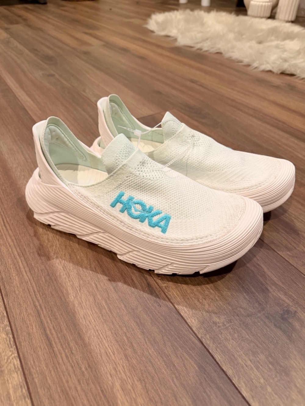 HOKA unisex men’s 13/womens 14 NEW minor dirt on fabric of toe area - never worn